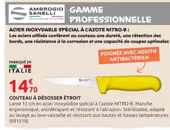 Rural Master Couteau à désosser étroit offre