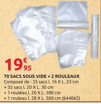 Rural Master 70 sacs sous vide + 2 rouleaux offre