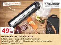 Rural Master LE PRATIQUE Conditionneuse sous-vide 100 W offre