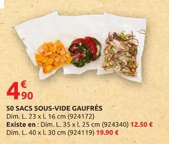 Rural Master 50 Sacs Sous-Vide Gaufrés offre