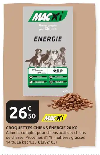 Rural Master MACXI Croquettes chiens énergie 20 kg offre