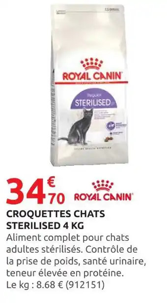Rural Master ROYAL CANIN Croquettes Chats Sterilised offre