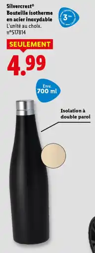 Lidl Silvercrest bouteille isotherme offre