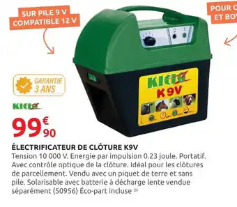 Rural Master Électrificateur de clôture K9V offre