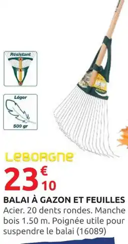 Rural Master LEBORGNE Balai à gazon et feuilles offre
