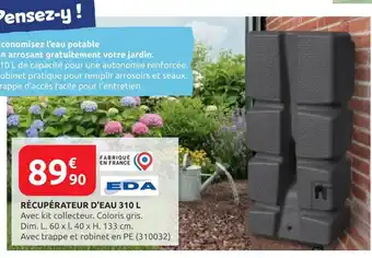 Rural Master EDA Récupérateur d’eau 310 L offre
