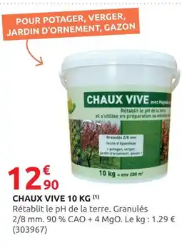 Rural Master Chaux vive 10 kg offre