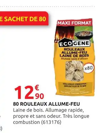 Rural Master Ecogene 80 rouleaux allume-feu offre