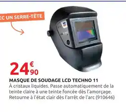 Rural Master Masque de soudage lcd techno 11 offre