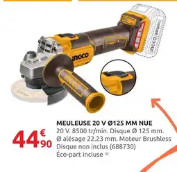 Rural Master Ingco Meuleuse 20 V Ø125 mm nue offre