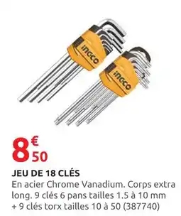 Rural Master Jeu de 18 clés offre