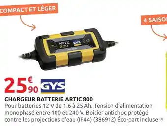 Rural Master GYS Chargeur Batterie Artic 800 offre