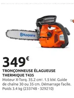 Rural Master HUSQVARNA Tronçonneuse Élagueuse Thermique T435 offre