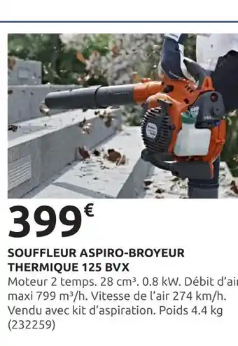 Rural Master Souffleur Aspiro-Broyeur Thermique 125 BVX offre