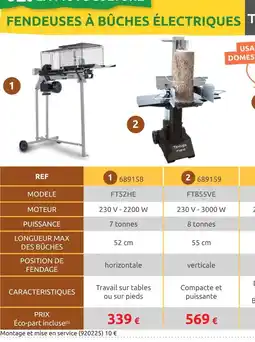 Rural Master Fendeuse de bûches électrique offre