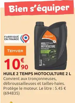 Rural Master TEMVER Huile 2 Temps Motoculture offre
