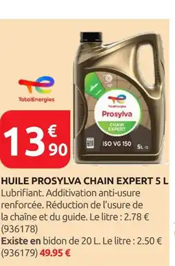 Rural Master TotalEnergies Huile Prosylva Chain Expert 5 L offre