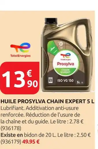 Rural Master TotalEnergies Huile Prosylva Chain Expert 5 L offre