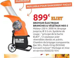 Rural Master Eliet Broyeur électrique branches & végétaux Neo 2 offre