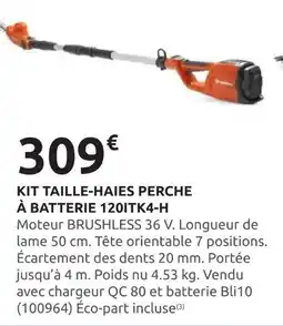 Rural Master Kit taille-haies perche à batterie 120ITK4-H offre