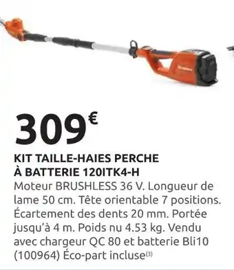 Rural Master Kit taille-haies perche à batterie 120ITK4-H offre