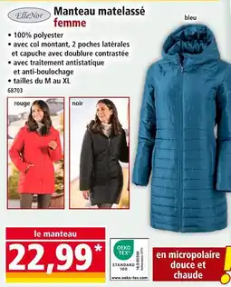 Norma ELLENOR Manteau matelassé femme offre