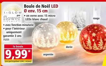 Norma Boule de Noël LED argentée offre