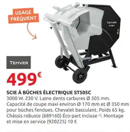 Rural Master Temver Scie à bûches électrique ST505C offre