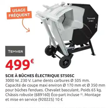 Temver Scie à bûches électrique ST505C
