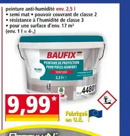 Norma BAUFIX Peinture anti-humidité env. 2,5 l offre