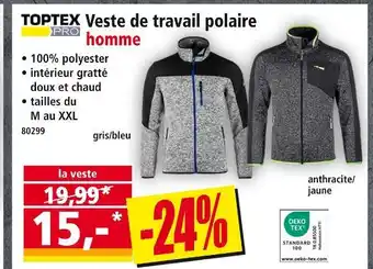 Norma TOPTEX PRO Veste de travail polaire homme offre