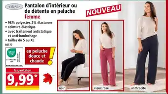 Norma ELLENOR Pantalon d'intérieur en peluche femme - noir offre