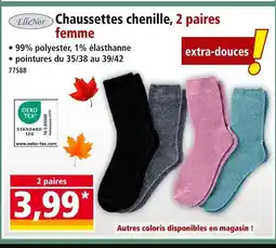 Norma ELLENOR Chaussettes chenille, 2 paires femme offre