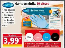 Norma MULTI TEC Gants en nitrile, 50 pièces offre