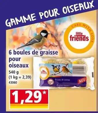 Norma LITTLE FRIENDS Boules de graisse pour oiseaux offre