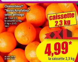 Norma Clémentines nules/arrufatina offre