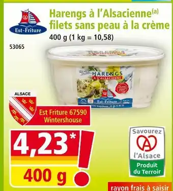 Norma EST-FRITURE Harengs à l'Alsacienne filets sans peau à la crème offre