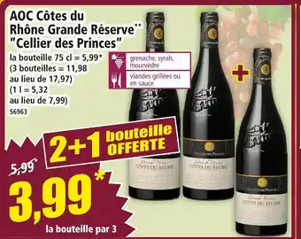 Norma CELLIER DES PRINCES AOC Côtes du Rhône Grande Réserve offre