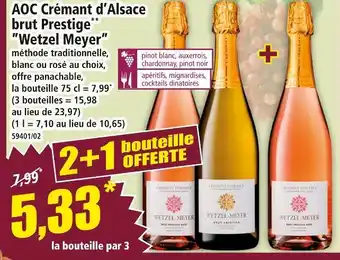 Norma WETZEL MEYER AOC Crémant d'Alsace brut Prestige blanc offre