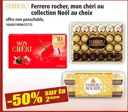 Norma 50% sur la 2ème Ferrero rocher, mon chéri ou collection Noël au choix offre