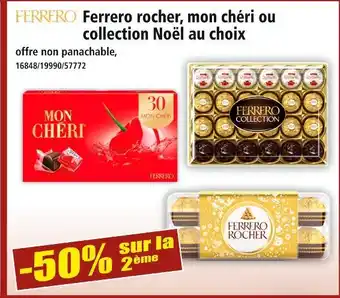 Norma 50% sur la 2ème Ferrero rocher, mon chéri ou collection Noël au choix offre