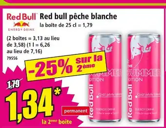 Norma RED BULL Red bull pêche blanche offre