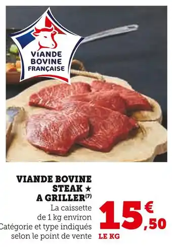 U Express Viande bovine steak à griller offre