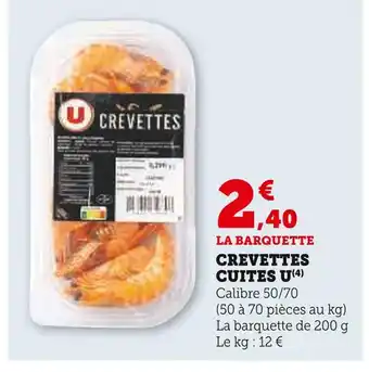 U Express U Crevettes Cuites offre