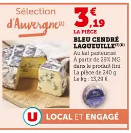 U Express Bleu cendré Laqueuille offre