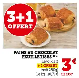 U Express Pains au chocolat feuilletés offre