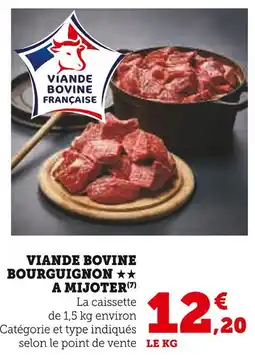 U Express Viande bovine bourguignon à mijoter offre
