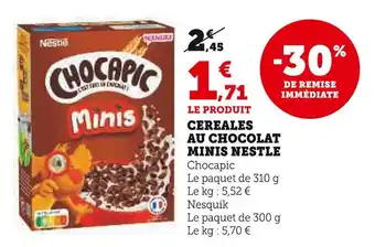 U Express NESTLÉ Cereales au chocolat minis offre