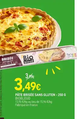 naturéO BIOBLEUD Pâte brisée sans gluten - 250 g offre