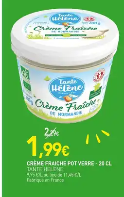 naturéO TANTE HELENE Crème Fraîche Pot Verre offre